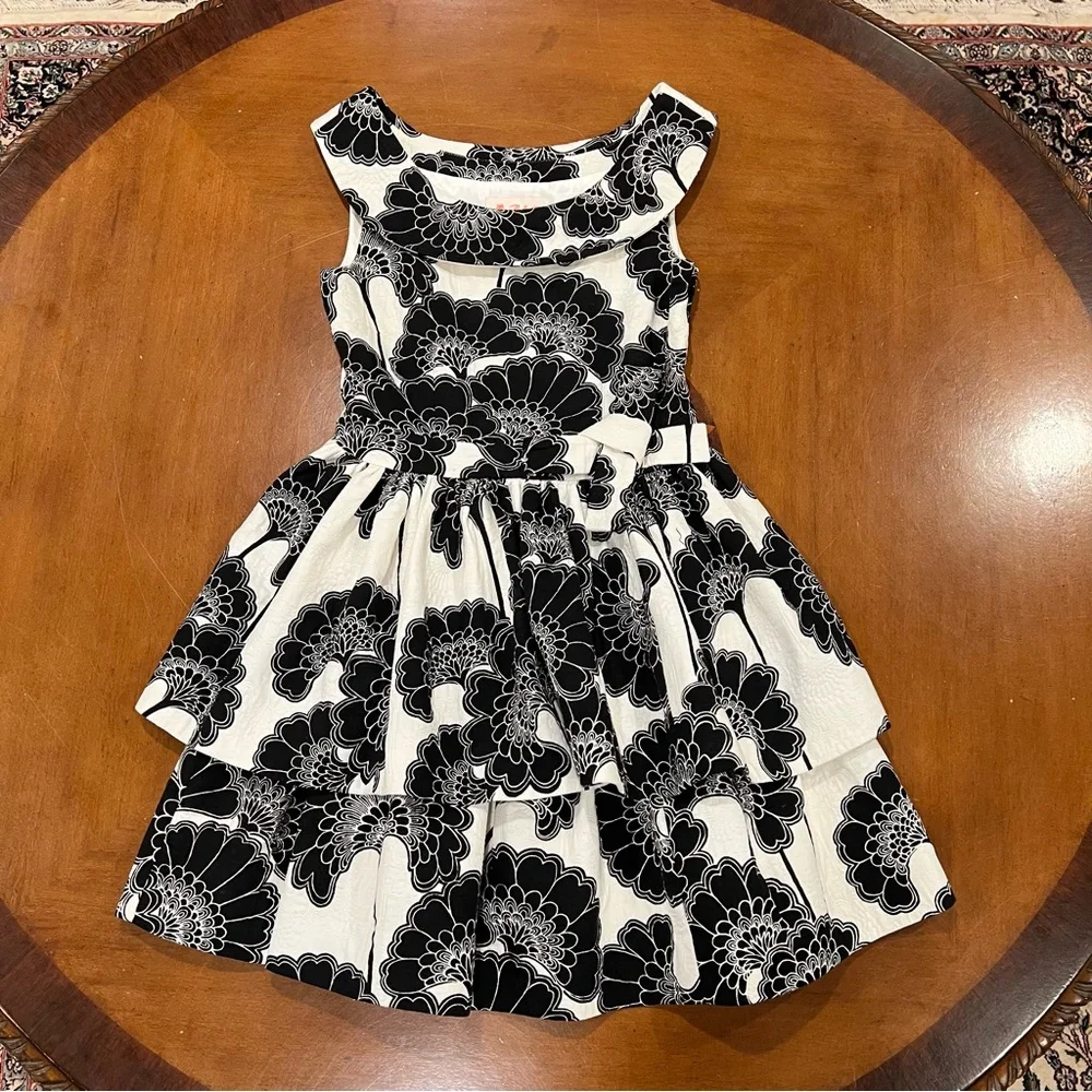 Kate Spade x Florence Broadhurst Cameo Party Dress Japanese Floral 4 Black/White